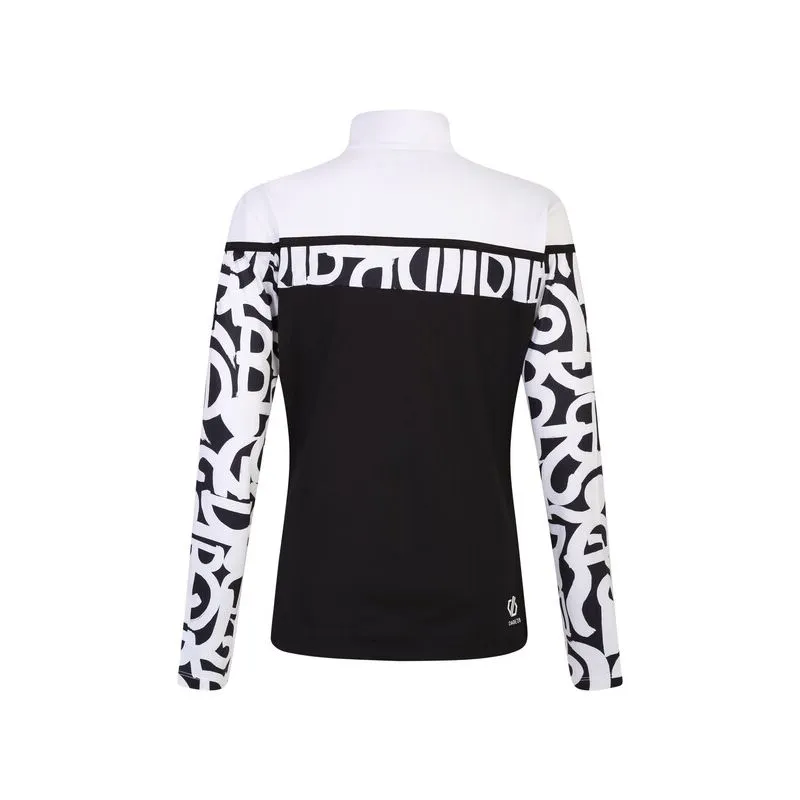 Mujer Dare2B Rocker Core Stretch Fleece (Blanco y negro Graffiti Print/Negro)
