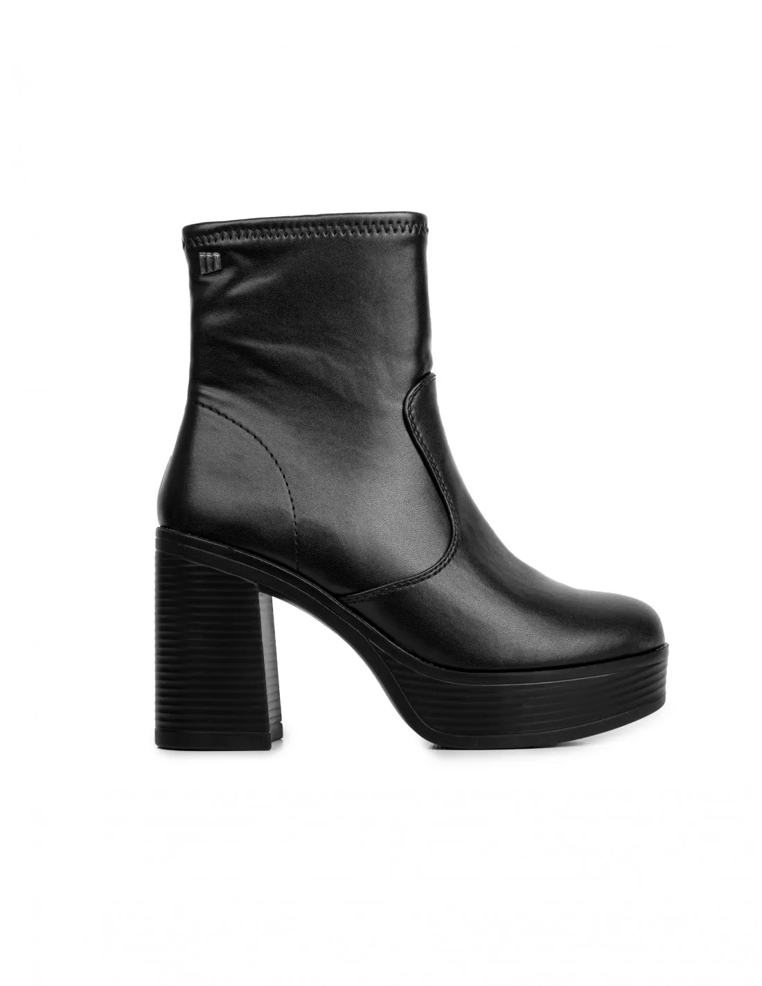 MUSTANG Botines Tacón Plataforma Negros