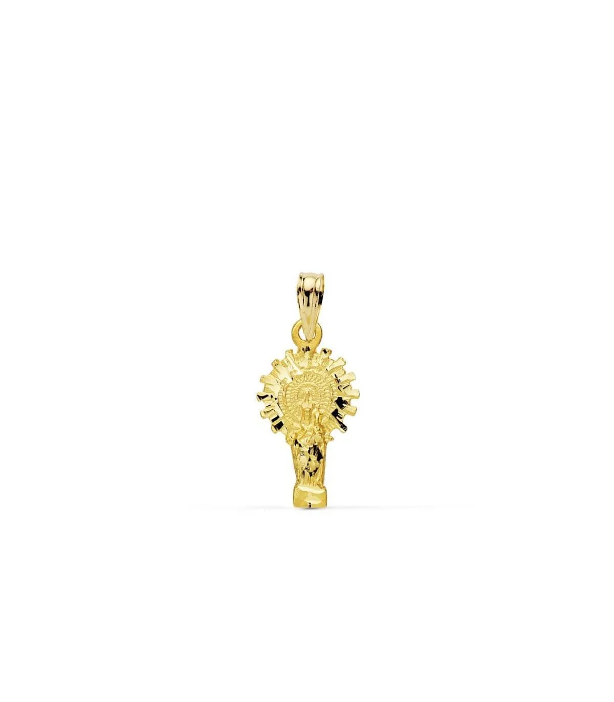 Médaille silhouette Vierge du Pilar 18K 17 mm