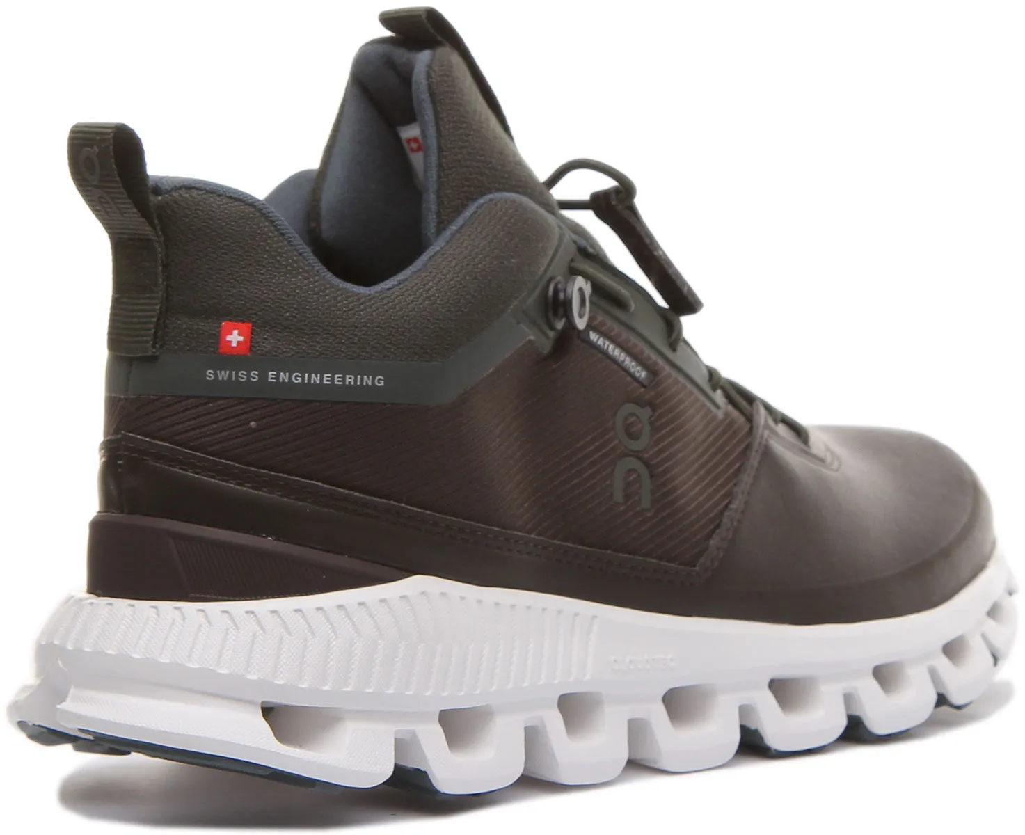 On Running Cloud Hi Zapatillas de deporte ligeras con cordones para mujer en marrón