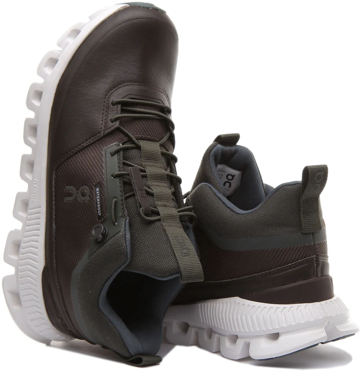 On Running Cloud Hi Zapatillas de deporte ligeras con cordones para mujer en marrón