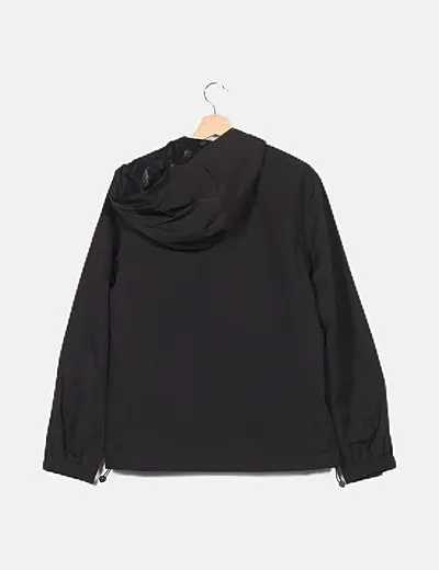 ONLY & SONS Parka negra con cremallera