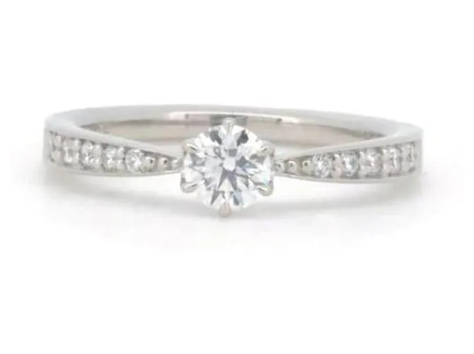 Otras joyas & Other Stories Anillo de diamante Lazare 0.26ct 0.08ct PT950 Platino Talla 7 en excelente estado Plata 