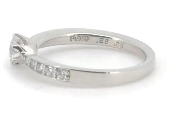 Otras joyas & Other Stories Anillo de diamante Lazare 0.26ct 0.08ct PT950 Platino Talla 7 en excelente estado Plata 