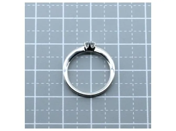 Otras joyas & Other Stories Anillo de diamante Lazare 0.26ct 0.08ct PT950 Platino Talla 7 en excelente estado Plata 