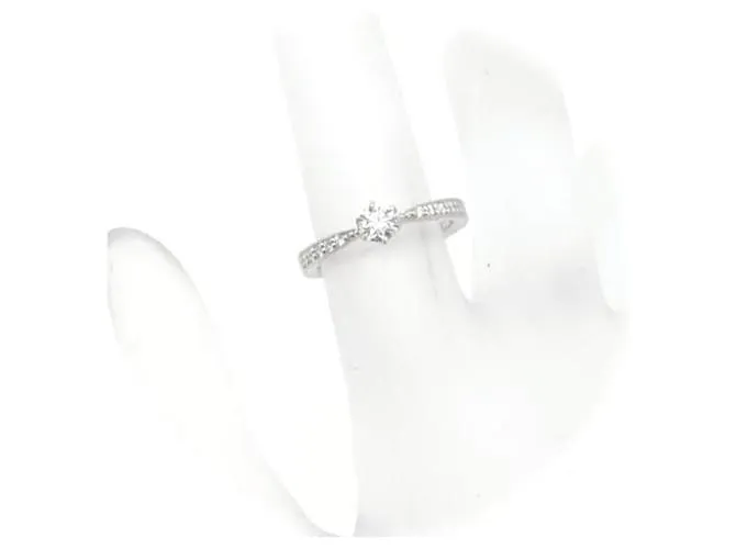 Otras joyas & Other Stories Anillo de diamante Lazare 0.26ct 0.08ct PT950 Platino Talla 7 en excelente estado Plata 
