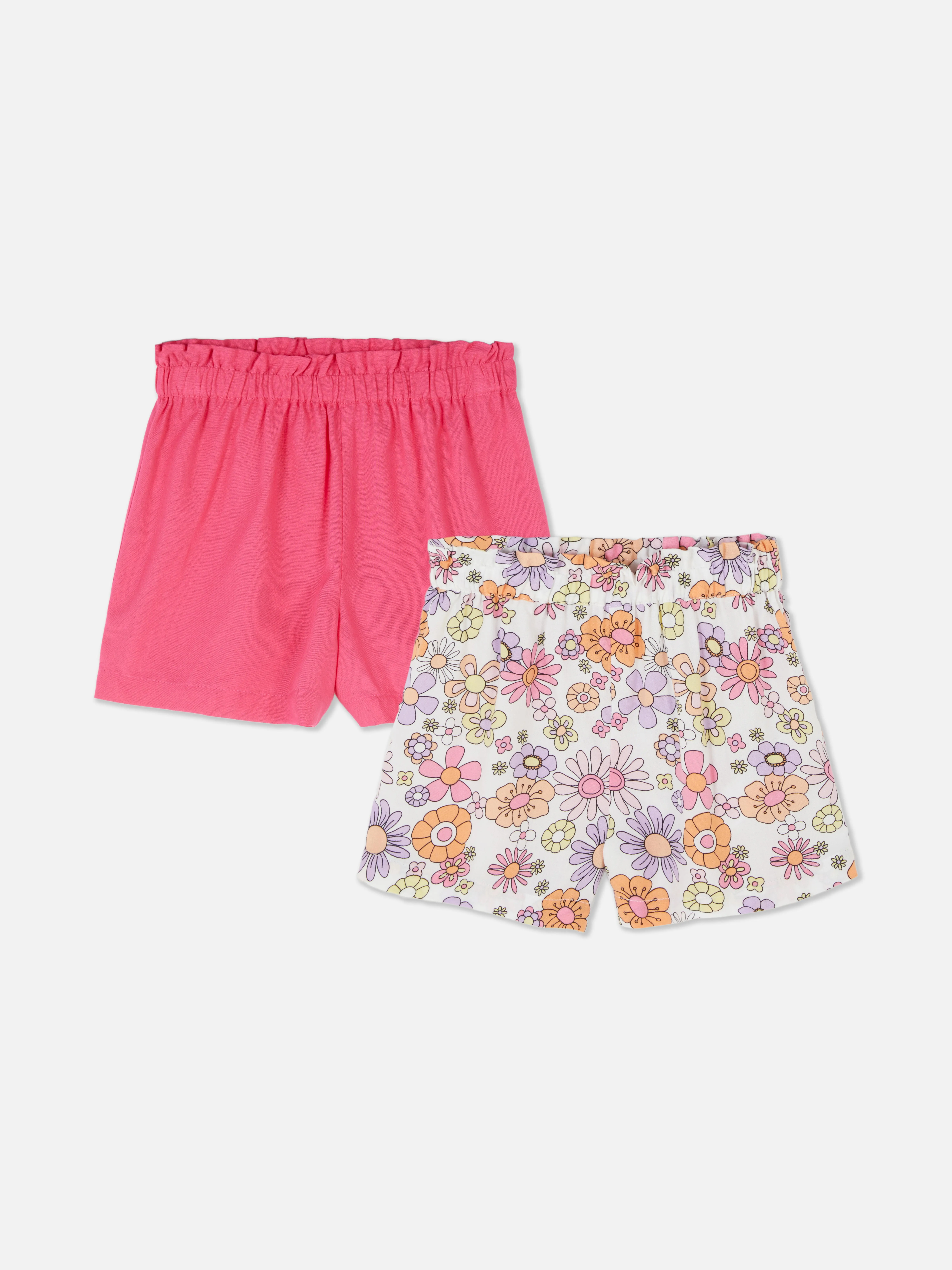 Pack de 2 pantalones cortos con cinturilla elástica
