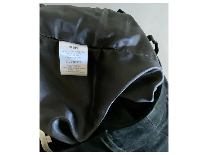 Pantalón de gamuza negro talla MAJE 34 