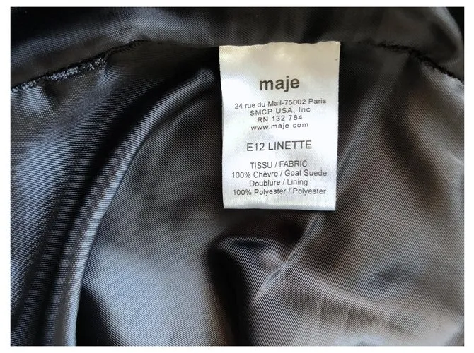 Pantalón de gamuza negro talla MAJE 34 