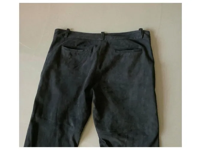 Pantalón de gamuza negro talla MAJE 34 