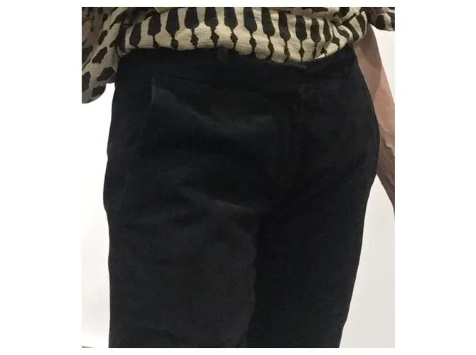 Pantalón de gamuza negro talla MAJE 34 