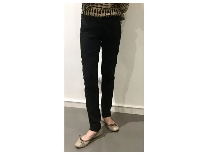 Pantalón de gamuza negro talla MAJE 34 