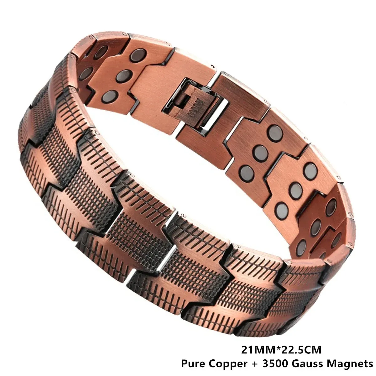 PULSERA DE TERAPIA MAGNETICA BR01021 MAGNETIC THERAPY CLASSIC BRACELETS FOR MEN AND WOMEN COPPER BRACELETS WITH 3X ULTRA STREN