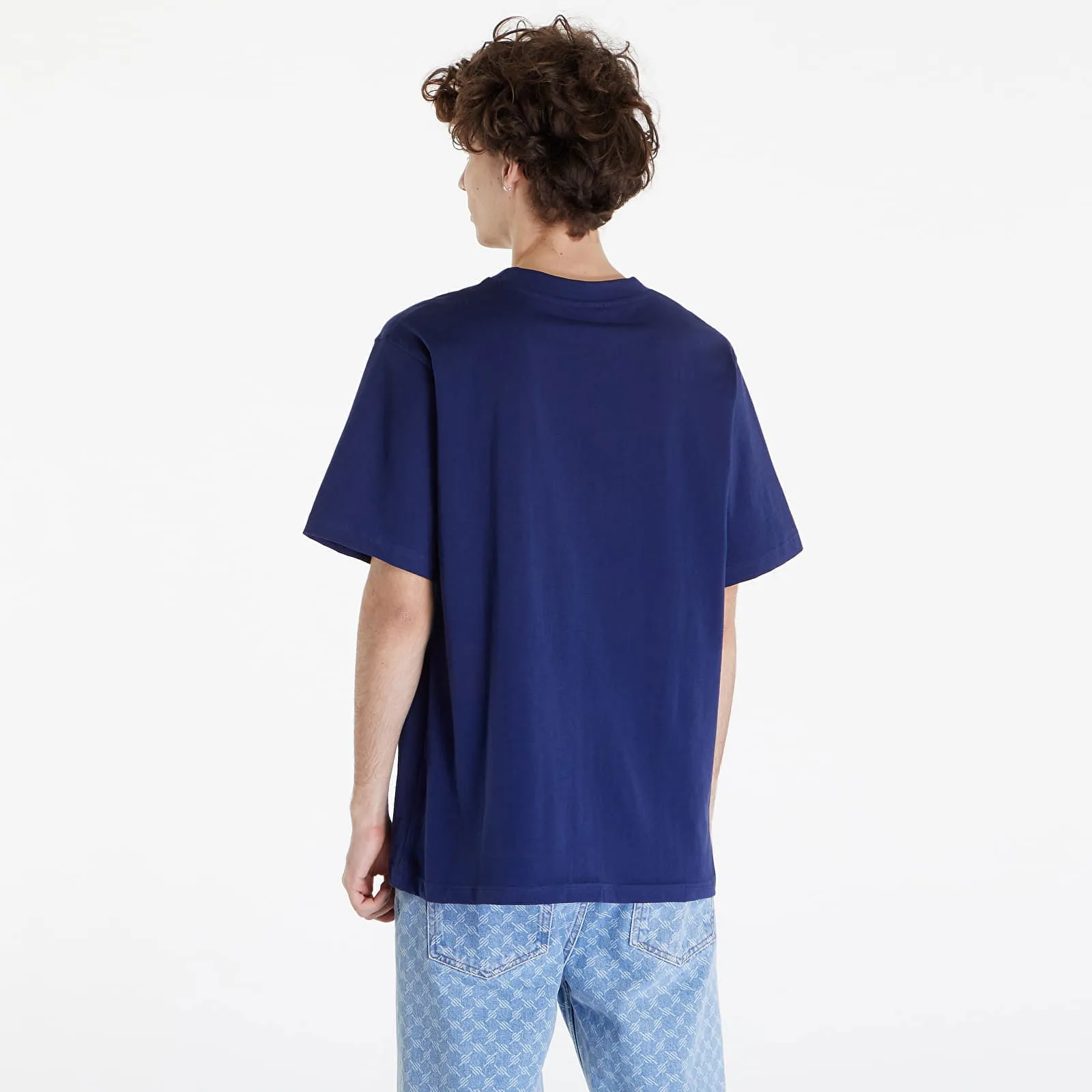 QUEENS ESSENTIAL TSHIRT WITH TONAL PRINT BLUE