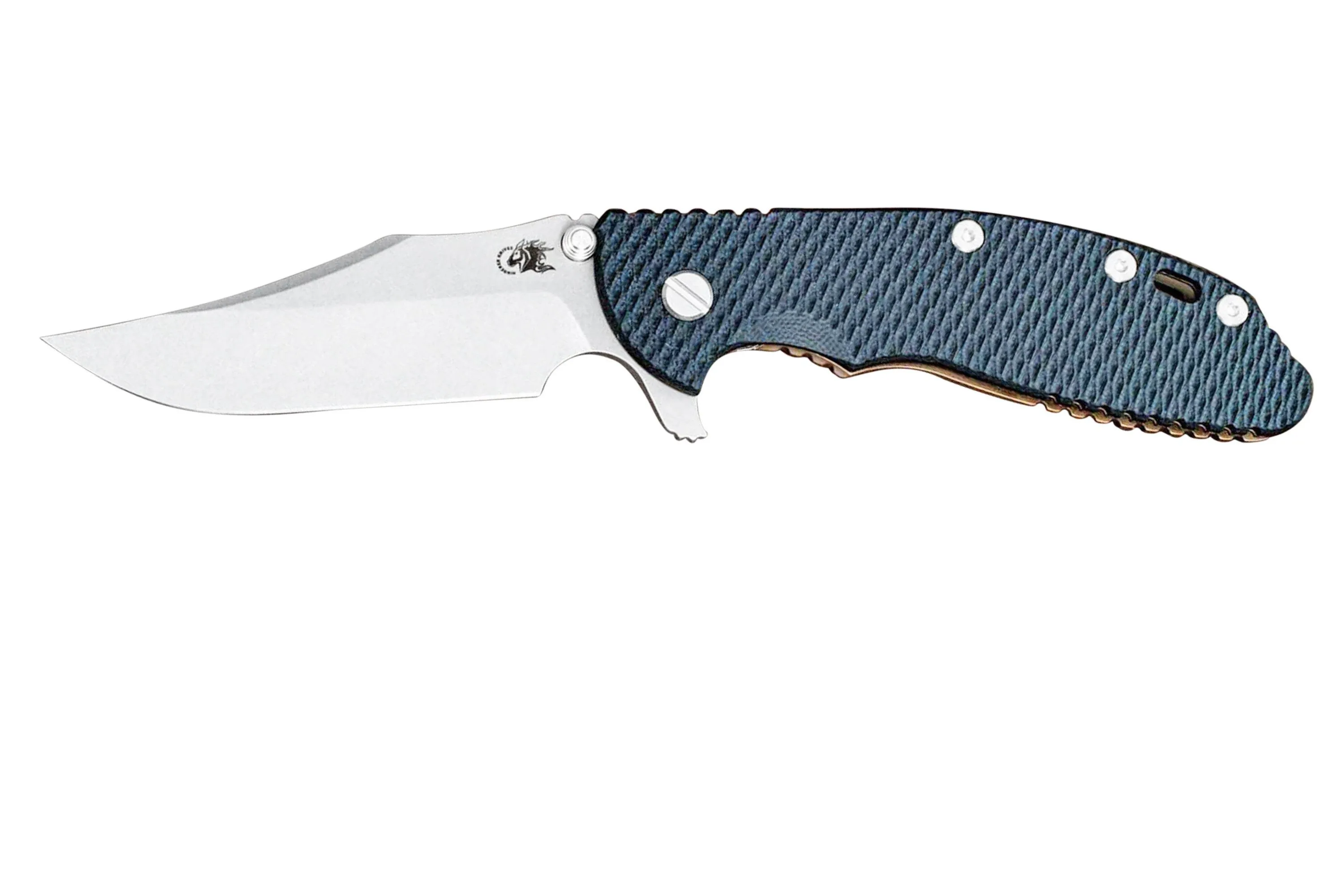 RICK HINDERER XM24 4" GEN6 SHEEPFOOT 20CV, BATTLE BRONZE, BLACK G10 NAVAJA