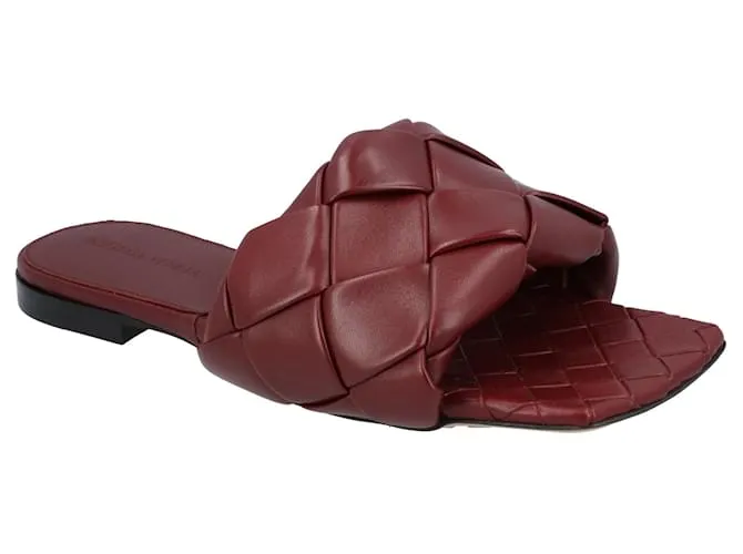 Sandalia plana Lido Bottega Veneta roja 