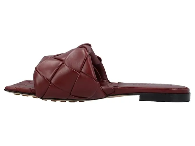 Sandalia plana Lido Bottega Veneta roja 