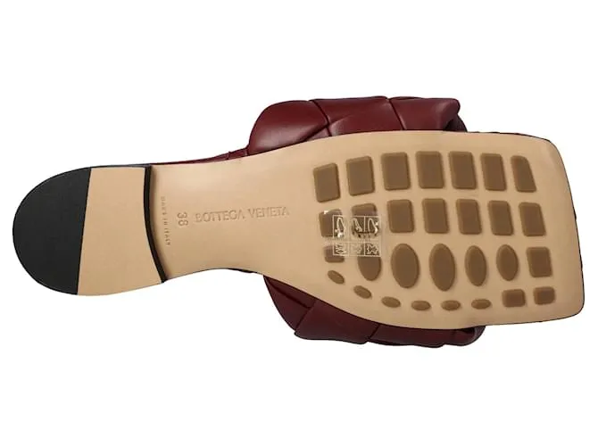 Sandalia plana Lido Bottega Veneta roja 