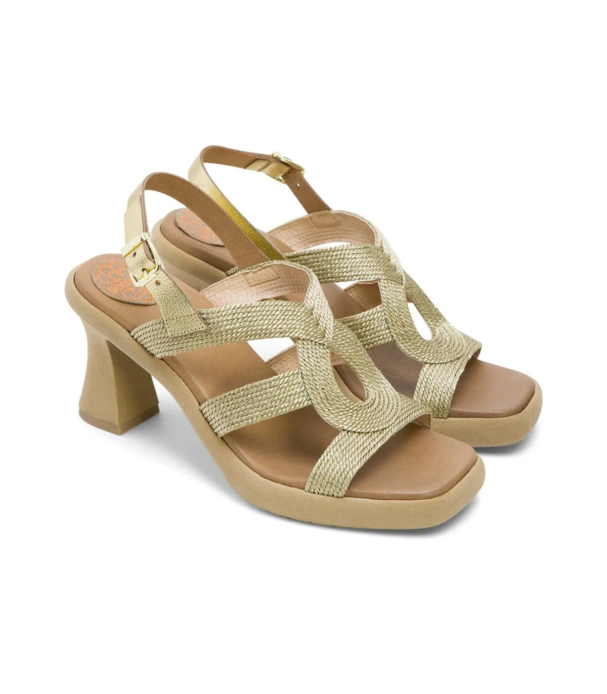 SANDALIA TACON ALTO PLATINO LADA