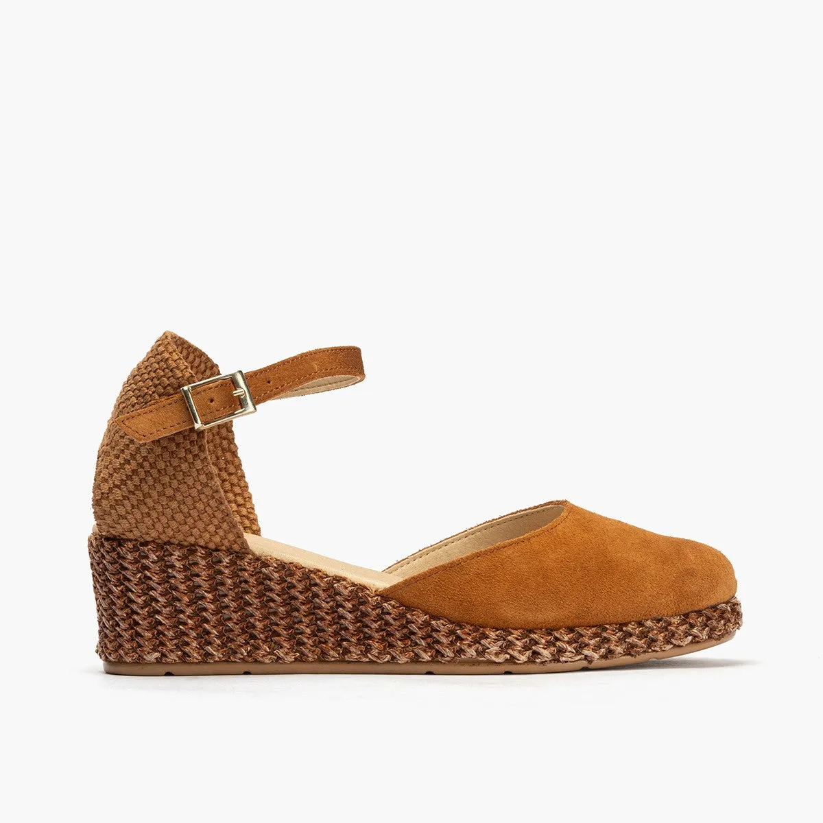 Sandalia Valenciana mujer redondo serraje BEIGE