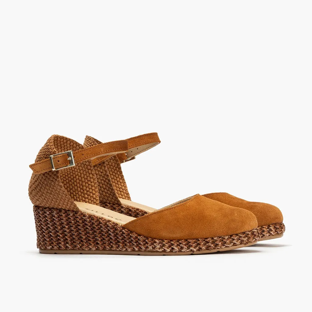 Sandalia Valenciana mujer redondo serraje BEIGE