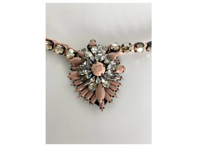 Shourouk Collares Negro Rosa 