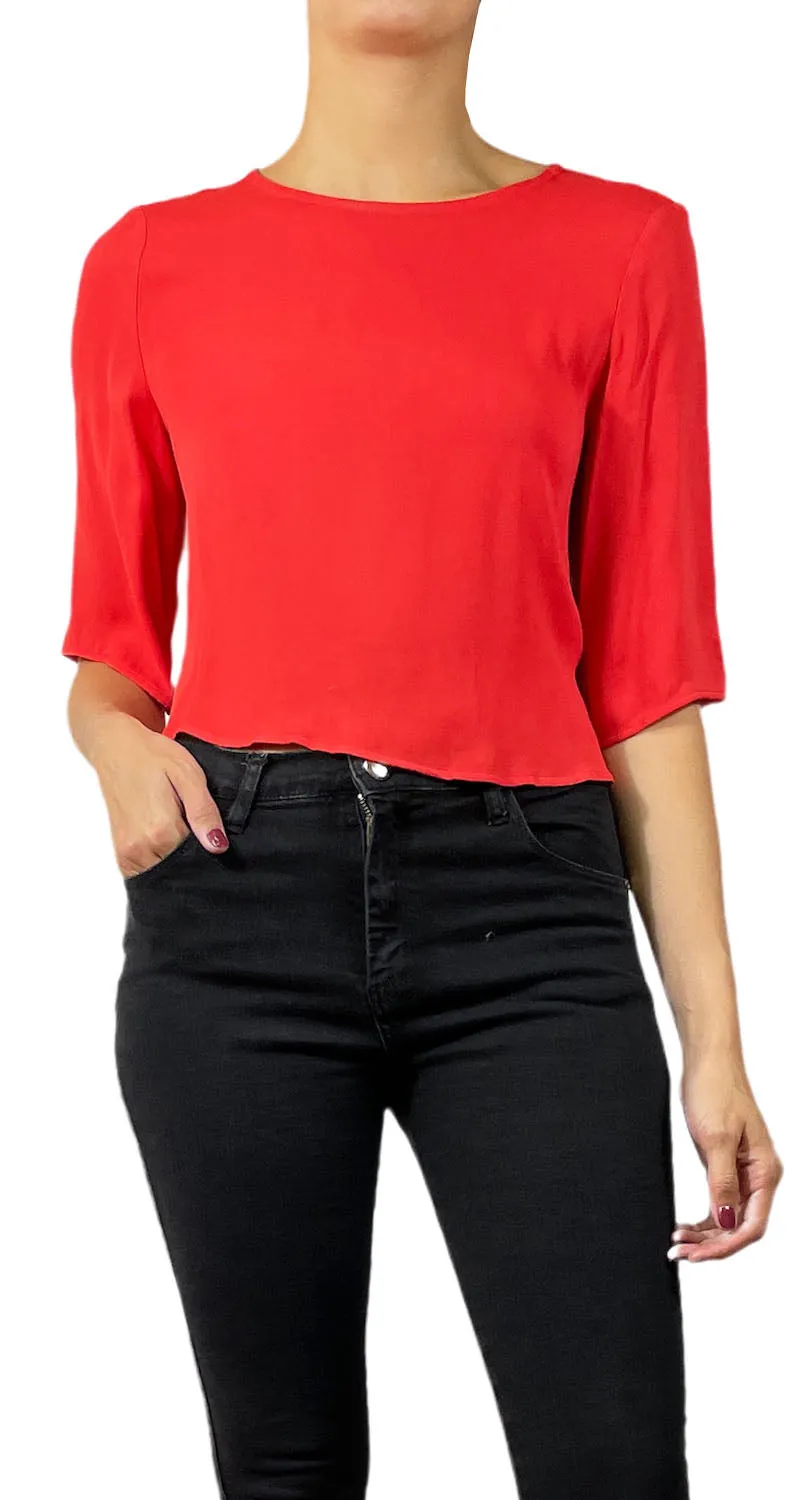 SINGOLARE Top Rojo Abierto