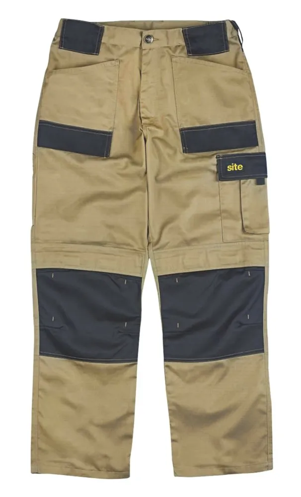 Site Pointer, pantalón de trabajo, piedra/negro (cintura 30