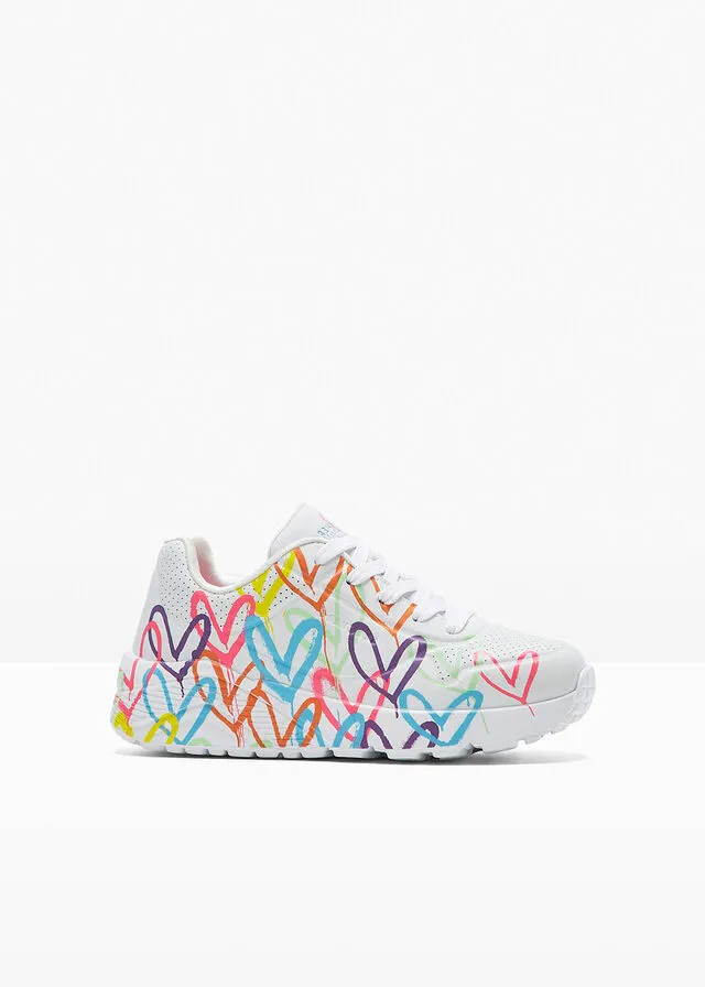 SNEAKERS BAJOS BLANCOESTAMPADO DE COLORES