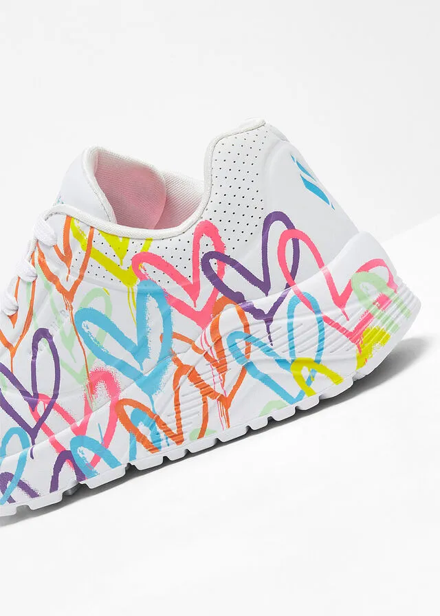 SNEAKERS BAJOS BLANCOESTAMPADO DE COLORES