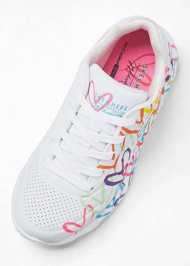 SNEAKERS BAJOS BLANCOESTAMPADO DE COLORES