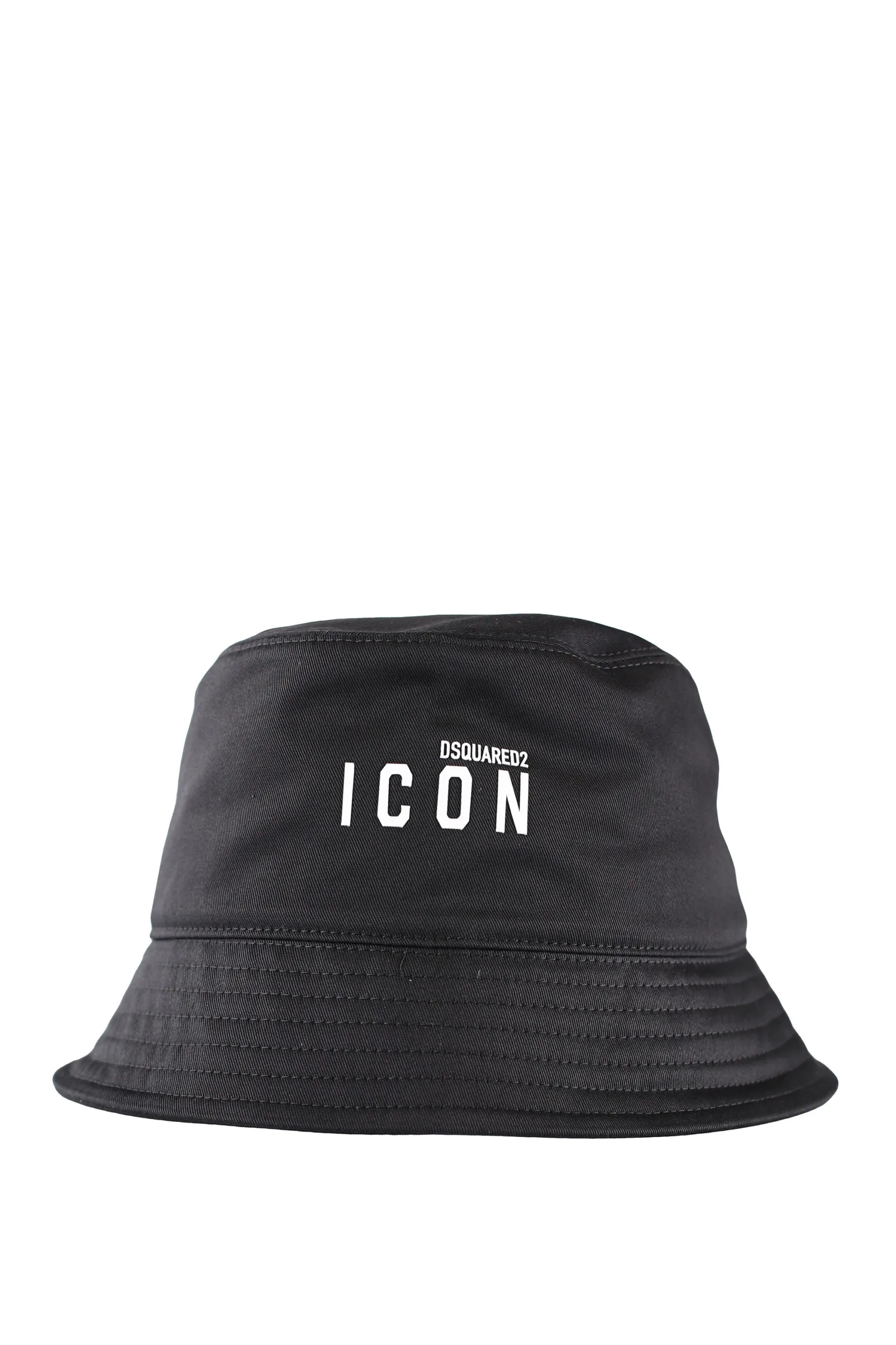 Sombrero de pescador negro con logo 