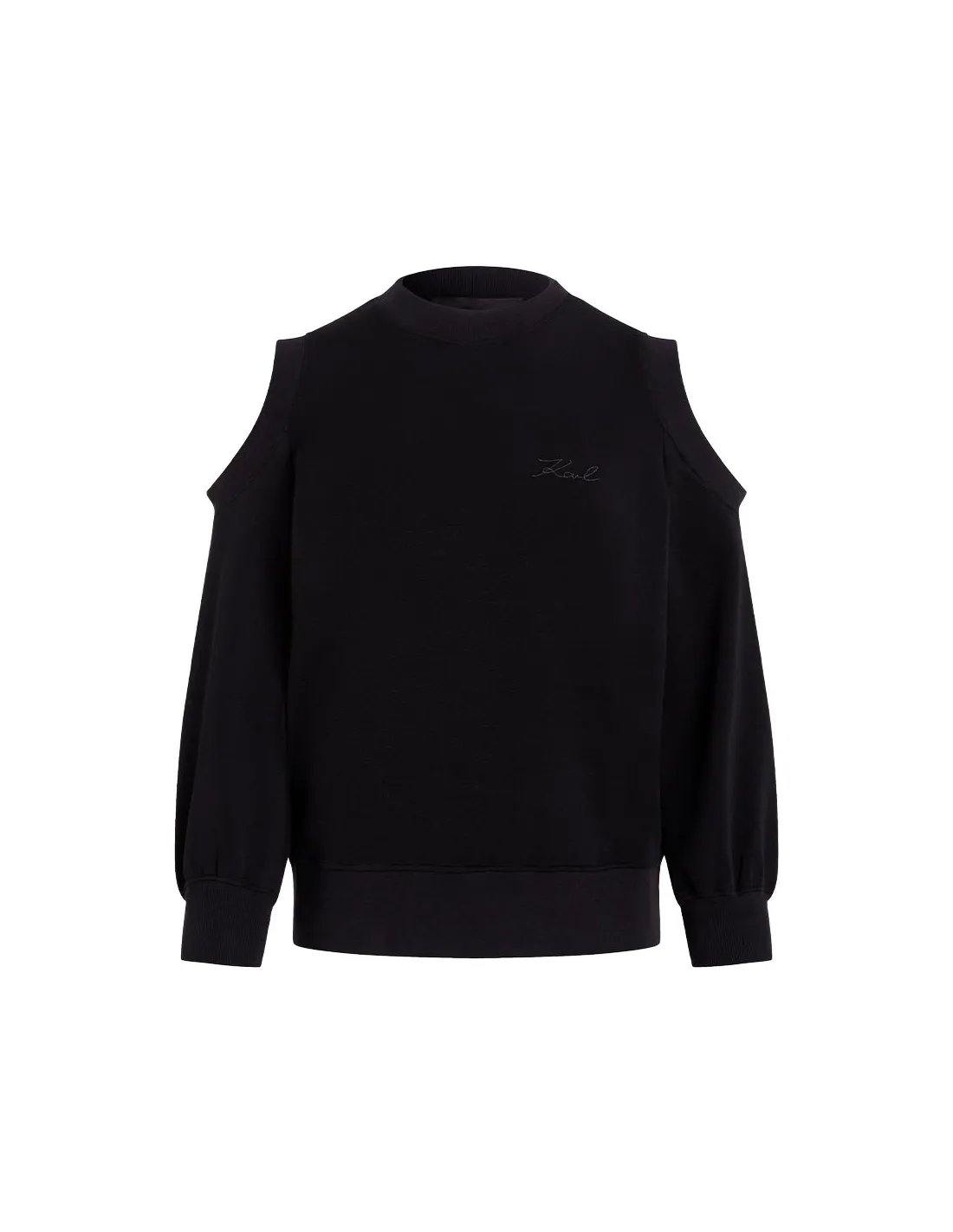 Sudadera negra con hombros descubiertos