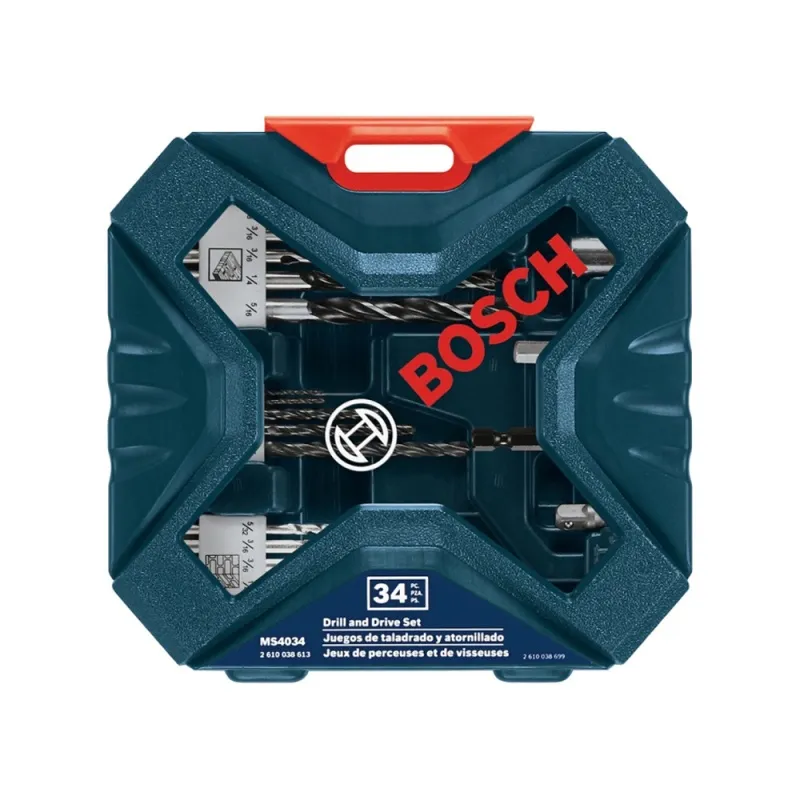 TALADRO PERCUTOR 1/2" 550W + SET DE ACCS XLINE 34 PZAS BOSCH 0615.A00.0N6000