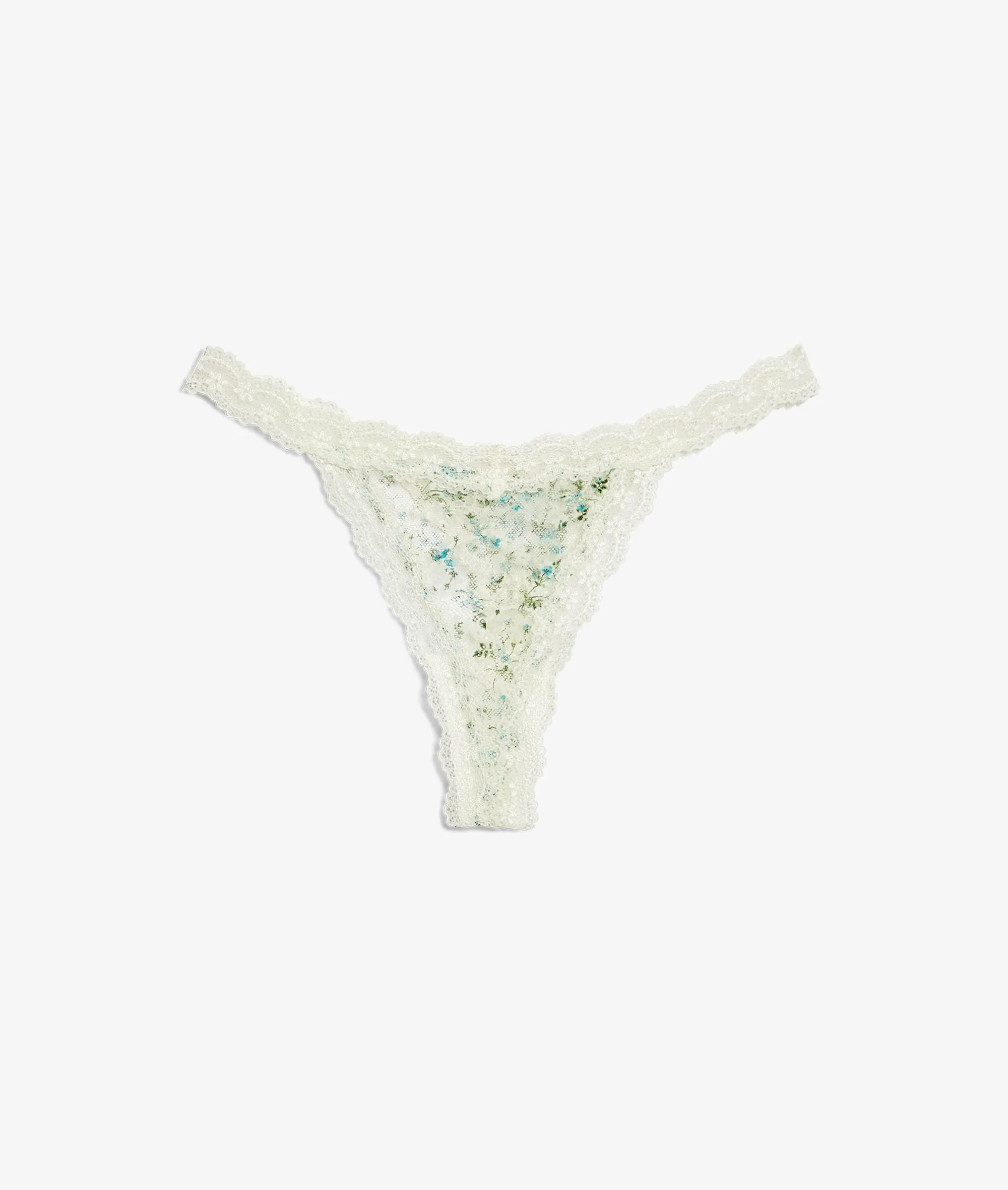 TANGA DE TUL BORDADO Y ENCAJE BETTY IMP FD ECRU  ETAM