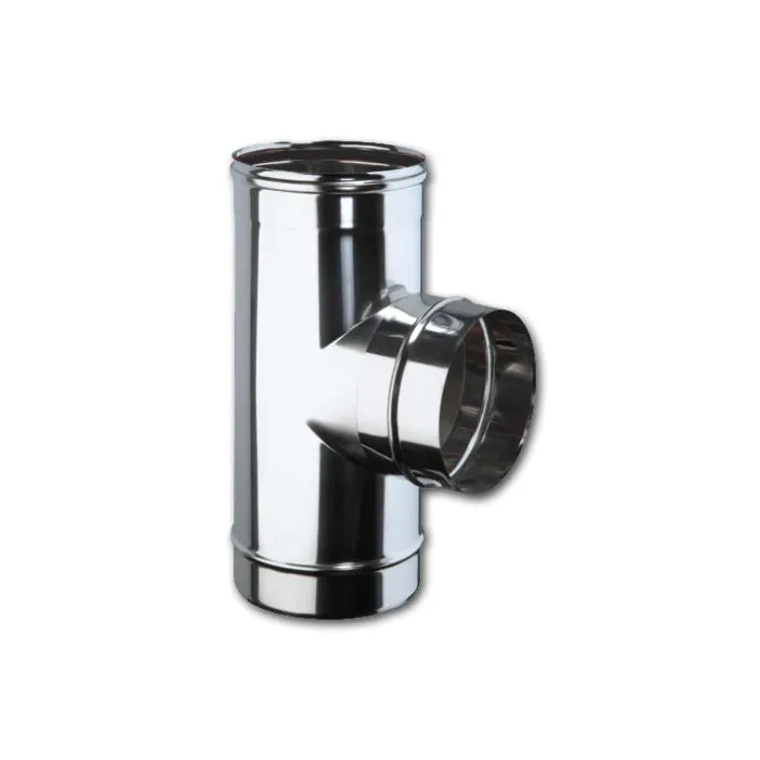 Te 90º inoxidable 316L pared simple diámetro ø 80 Salida Hembra