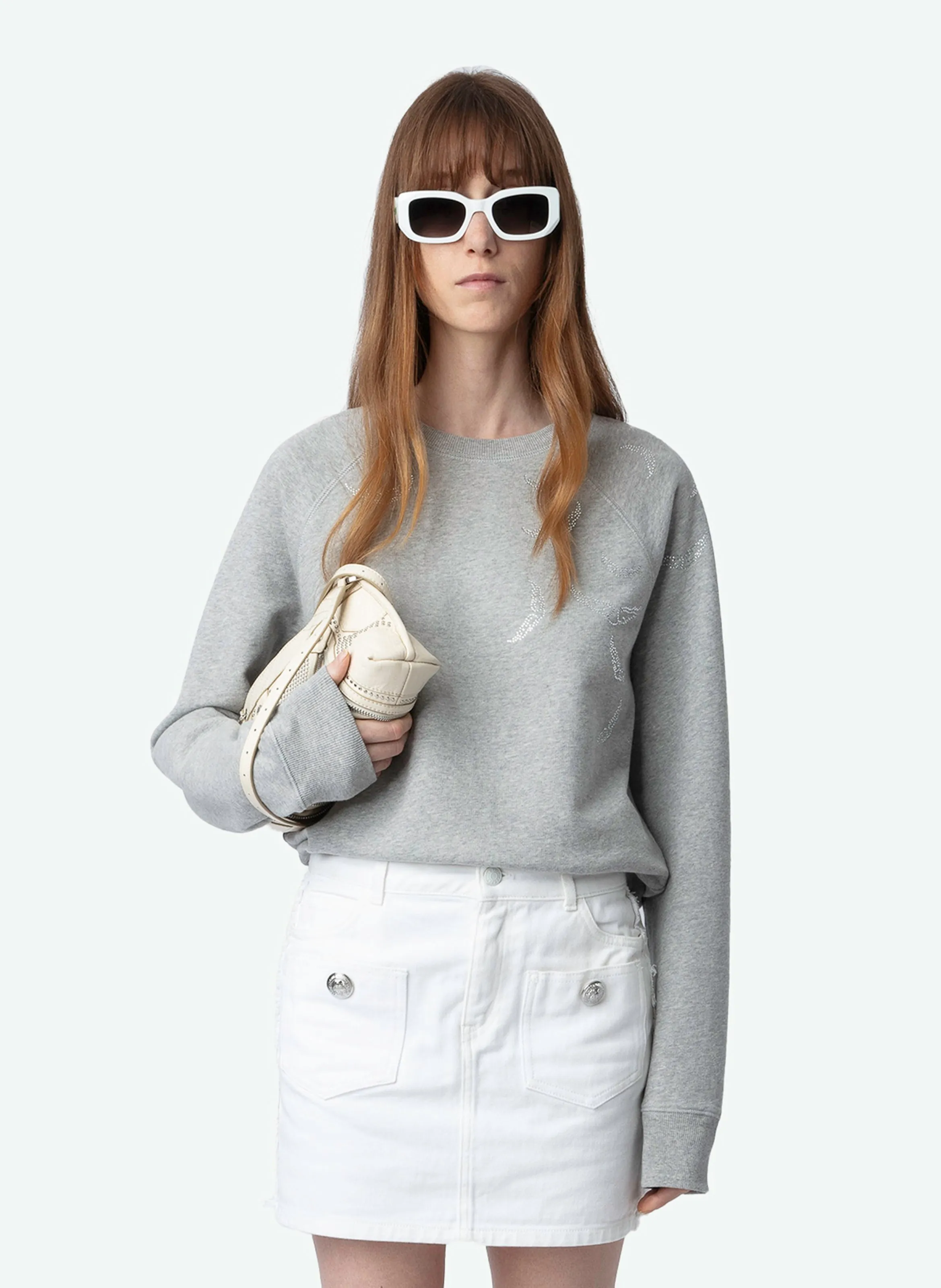 ZADIG&VOLTAIRE UPPER  SUDADERA HOLGADA DE ALGODóN ORGáNICO EN GRIS