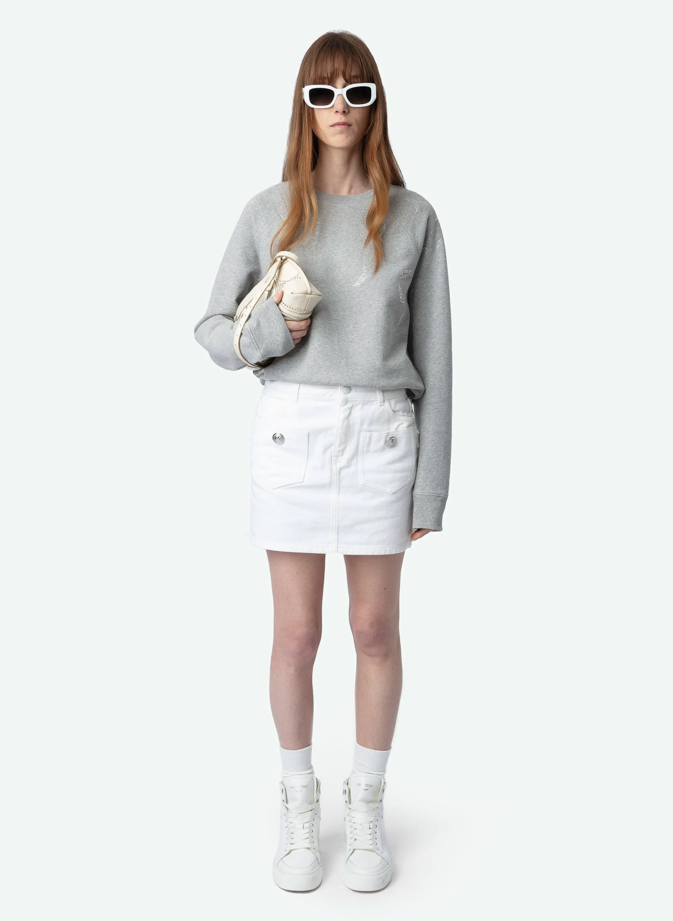 ZADIG&VOLTAIRE UPPER  SUDADERA HOLGADA DE ALGODóN ORGáNICO EN GRIS