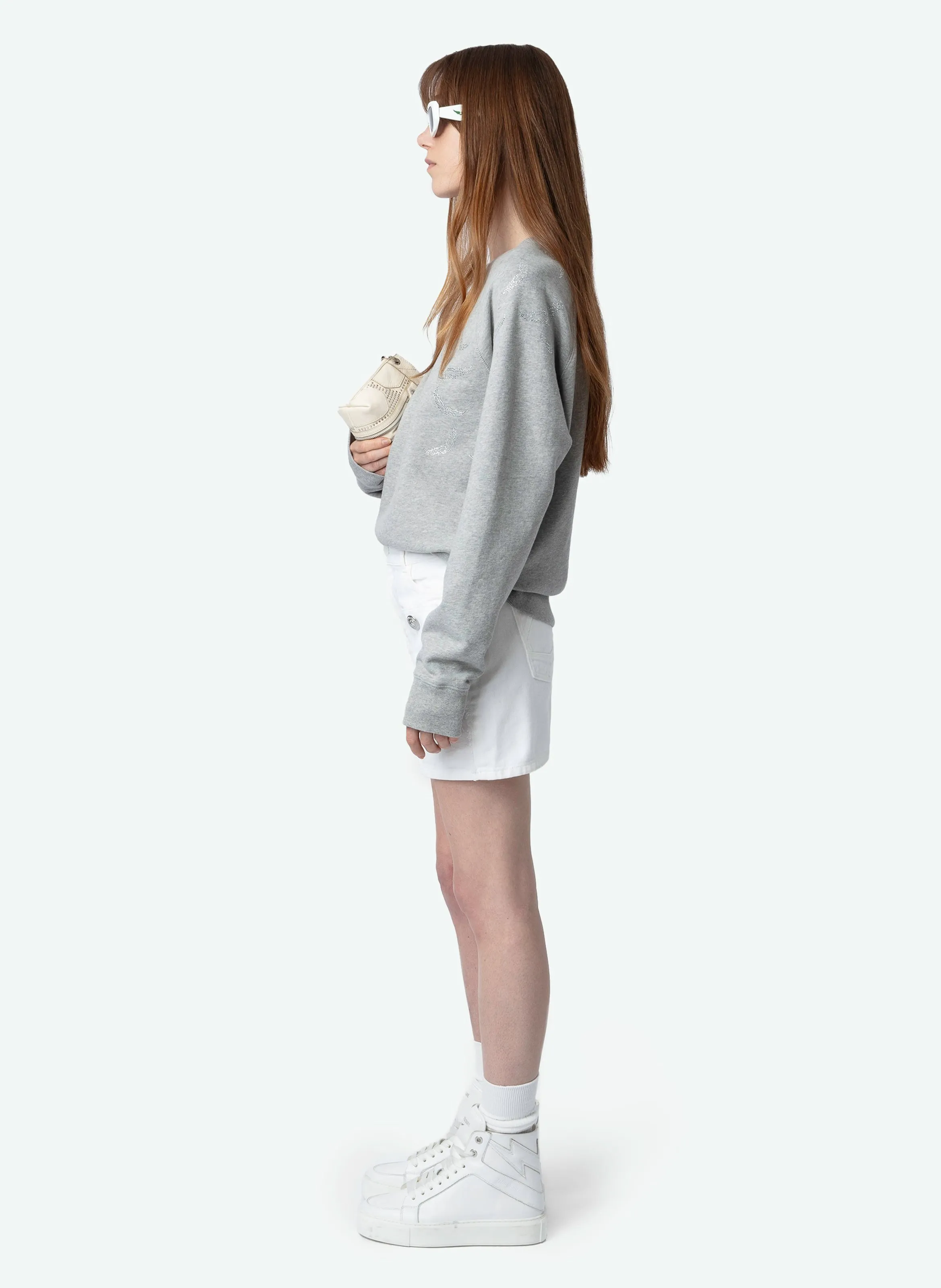 ZADIG&VOLTAIRE UPPER  SUDADERA HOLGADA DE ALGODóN ORGáNICO EN GRIS