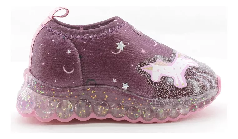 Zapatillas Luces Niños Bibi 1079 Unicornio Dinosaurio Carg