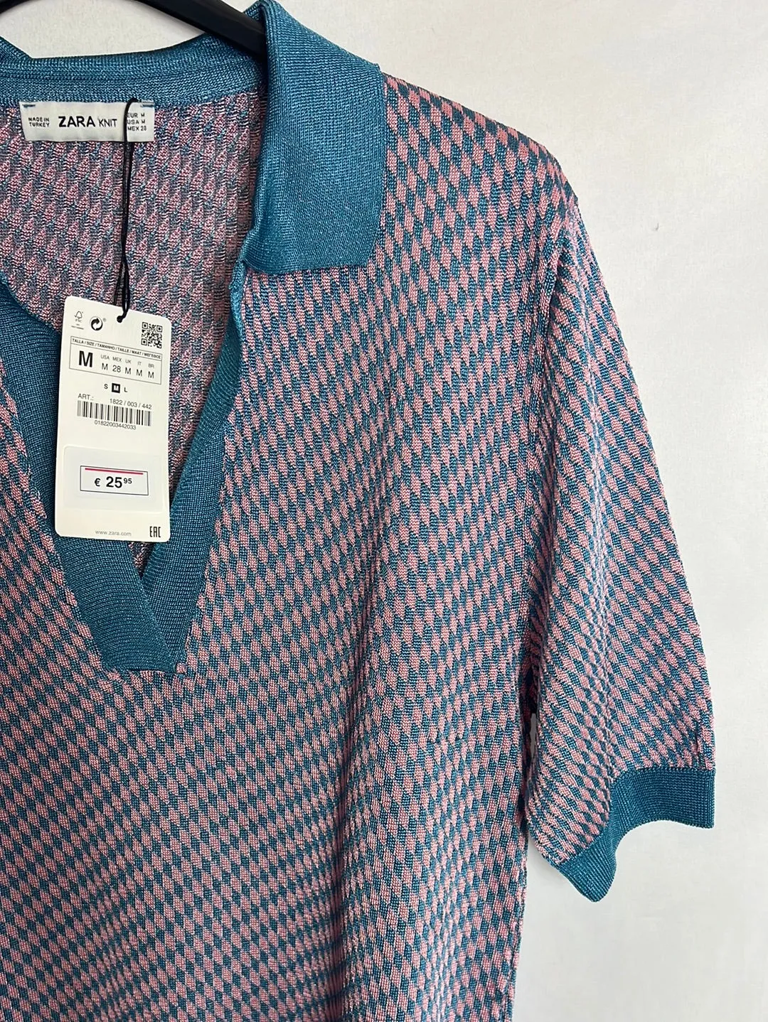 ZARA. Top hilo estampado geométrico . T M
