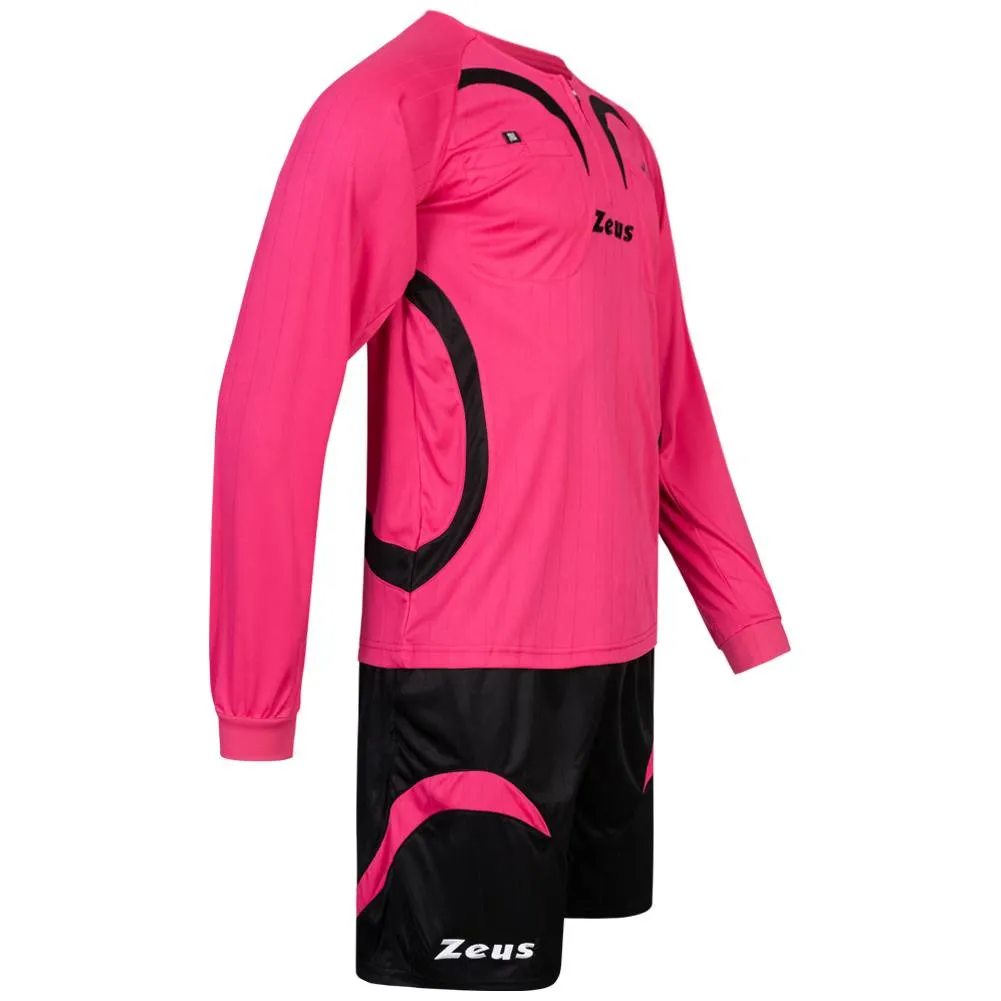 Zeus Hombre Conjunto de árbitro Camiseta con pantalón corto Fuxia